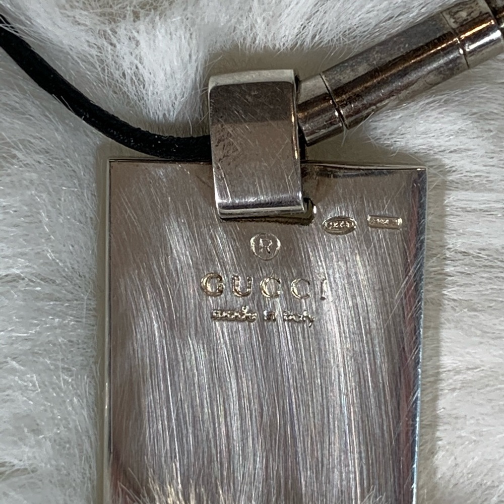 Gucci ID Tag Plate Virgo Pendant Necklace Choker - Picture 5 of 8